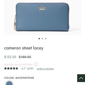 Blue leather Kate Spade wallet